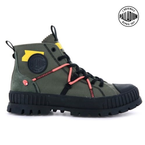 Dámské Boty Palladium Pallashock Re-craft Olivy Zelené | CZ XIG-58W